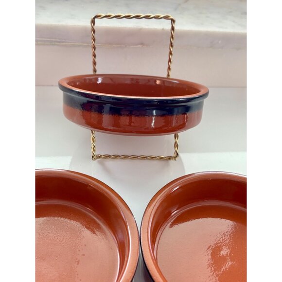 Set of 8 Terracotta 4.5" Crème Brûlée Dishes - Picture 4 of 7